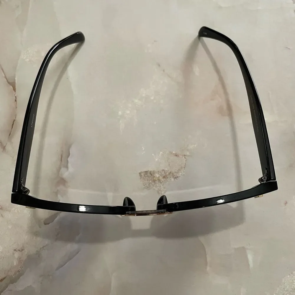 Sunglasses Black Cat Eye Gold geometric detail in middle & corners never worn